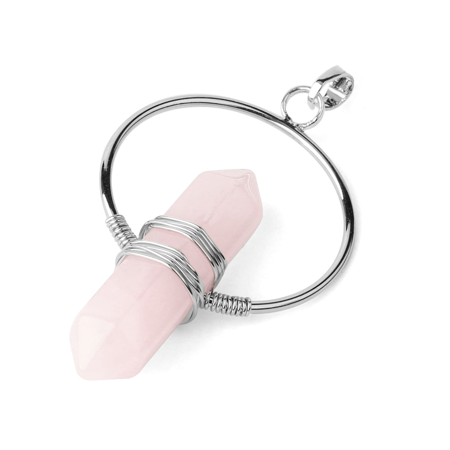 Pendentif Guérison en Quartz rose "Amour & Confiance en soi" - Prisme