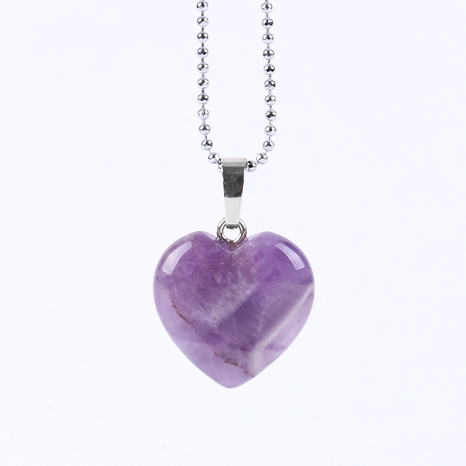 Chaîne et son Pendentif Guérison en Améthyste "Force & Sagesse" - Coeur
