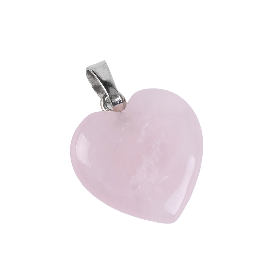 Pendentif Guérison en Quartz rose "Amour & Confiance en soi" - Coeur
