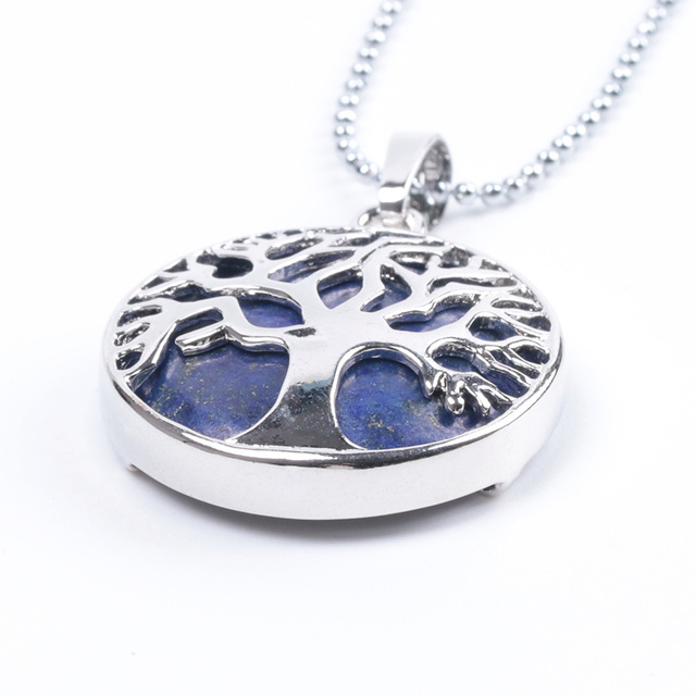 Chaîne et son Pendentif en Lapis-Lazuli "Santé & Harmonie" - Arbre de vie