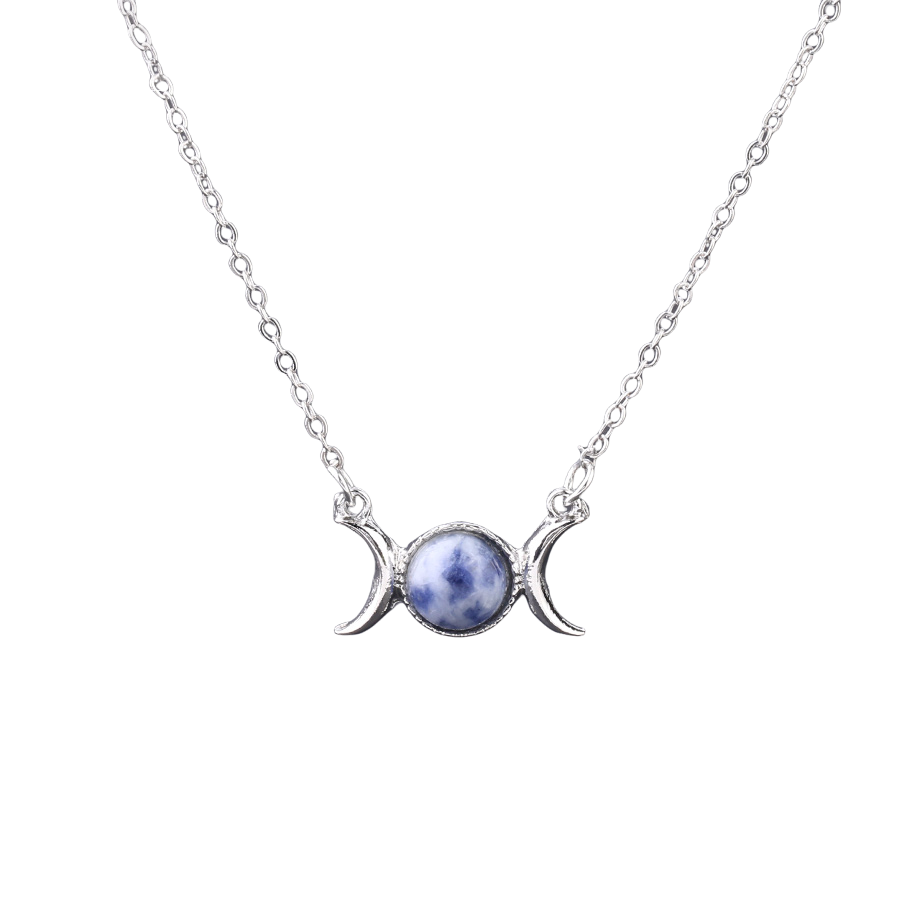 Chaîne et son Pendentif en Sodalite "Humilité & Courage"