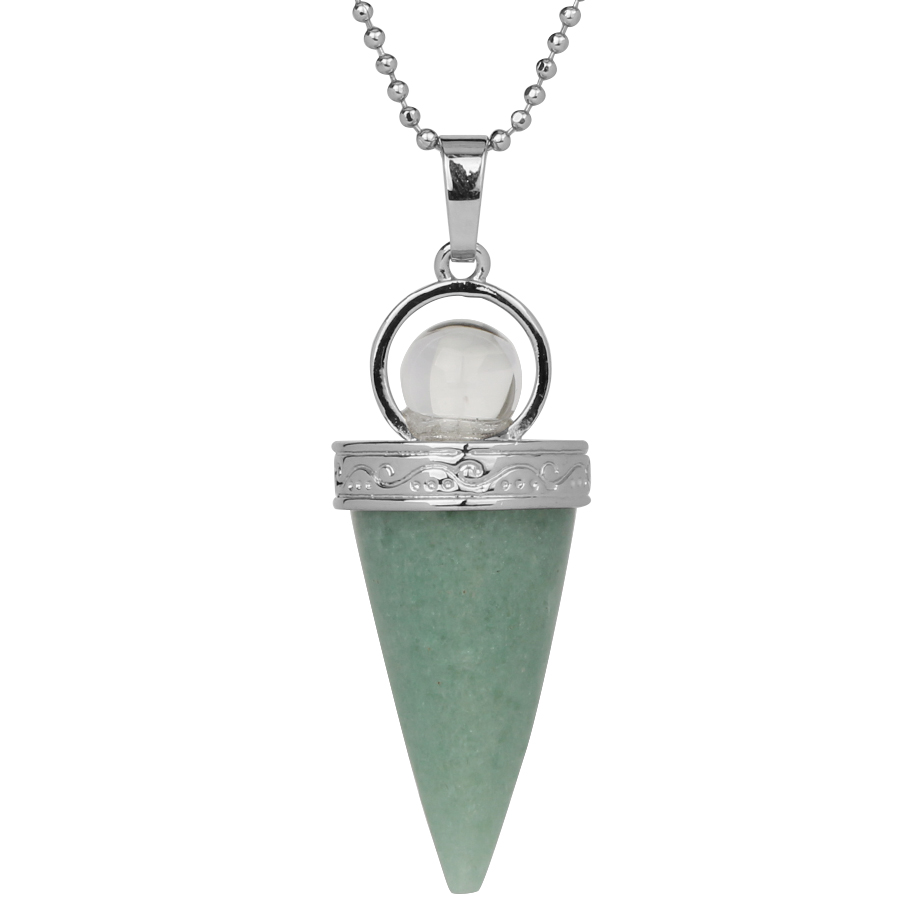 Chaîne et son Pendentif Guérison en Aventurine "Chance & Fortune"