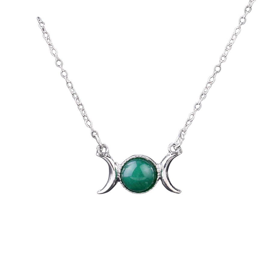 Chaîne et son Pendentif en Jade "Tempérance & Tolérance"