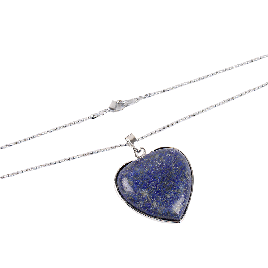 Chaîne et son Pendentif en Lapis-Lazuli "Santé & Harmonie" - Coeur