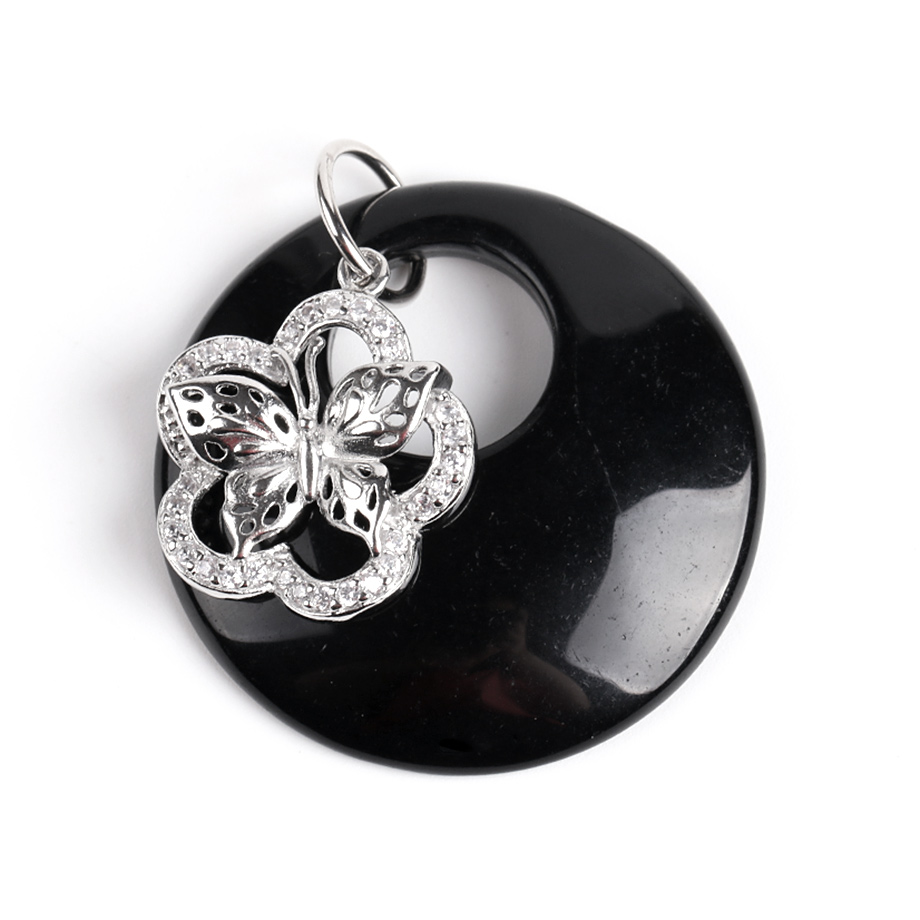 Pendentif Guérison en Obsidienne "Protection & Réconfort" - Papillon