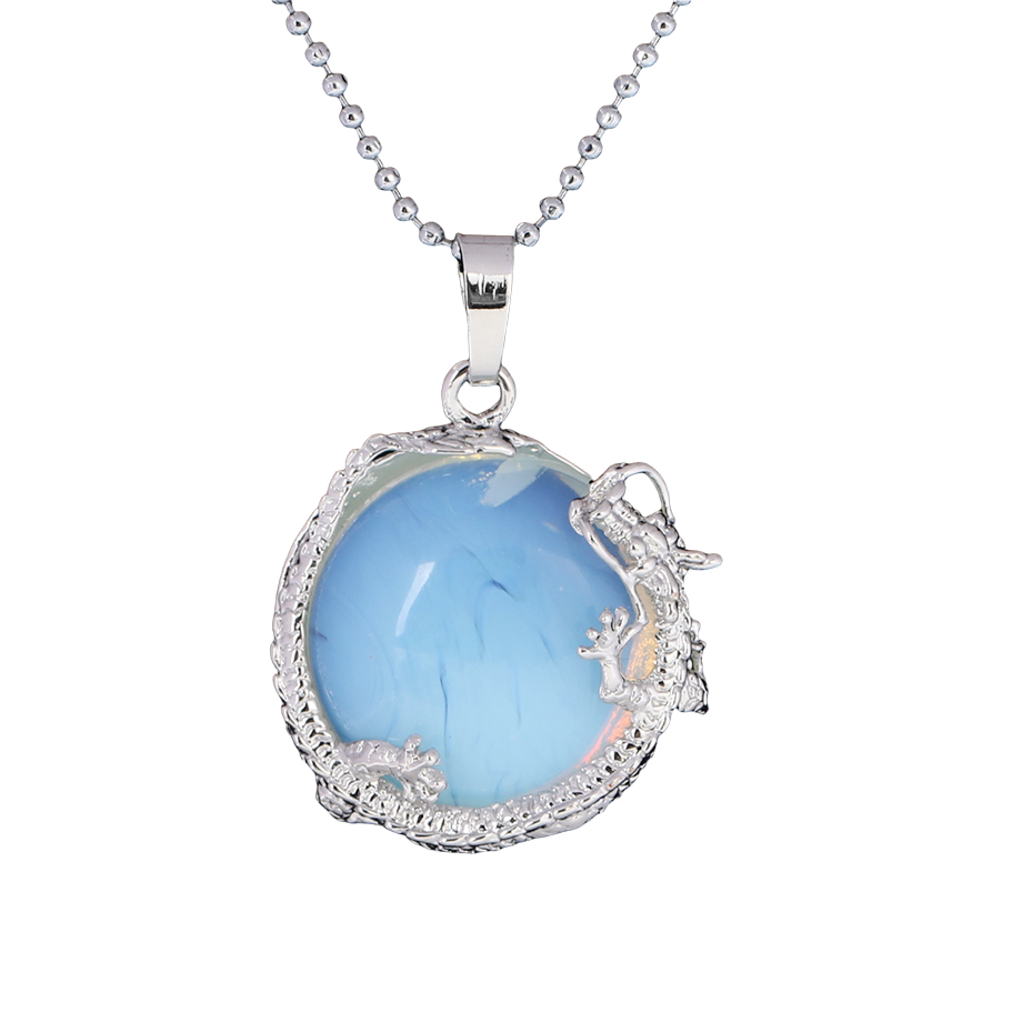 Chaîne et son Pendentif en Opale "Créativité & Spontanéité" - Dragon