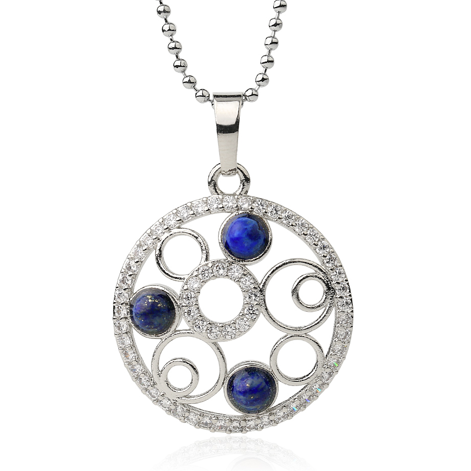 Chaîne et son Pendentif en Lapis-Lazuli "Santé & Harmonie"