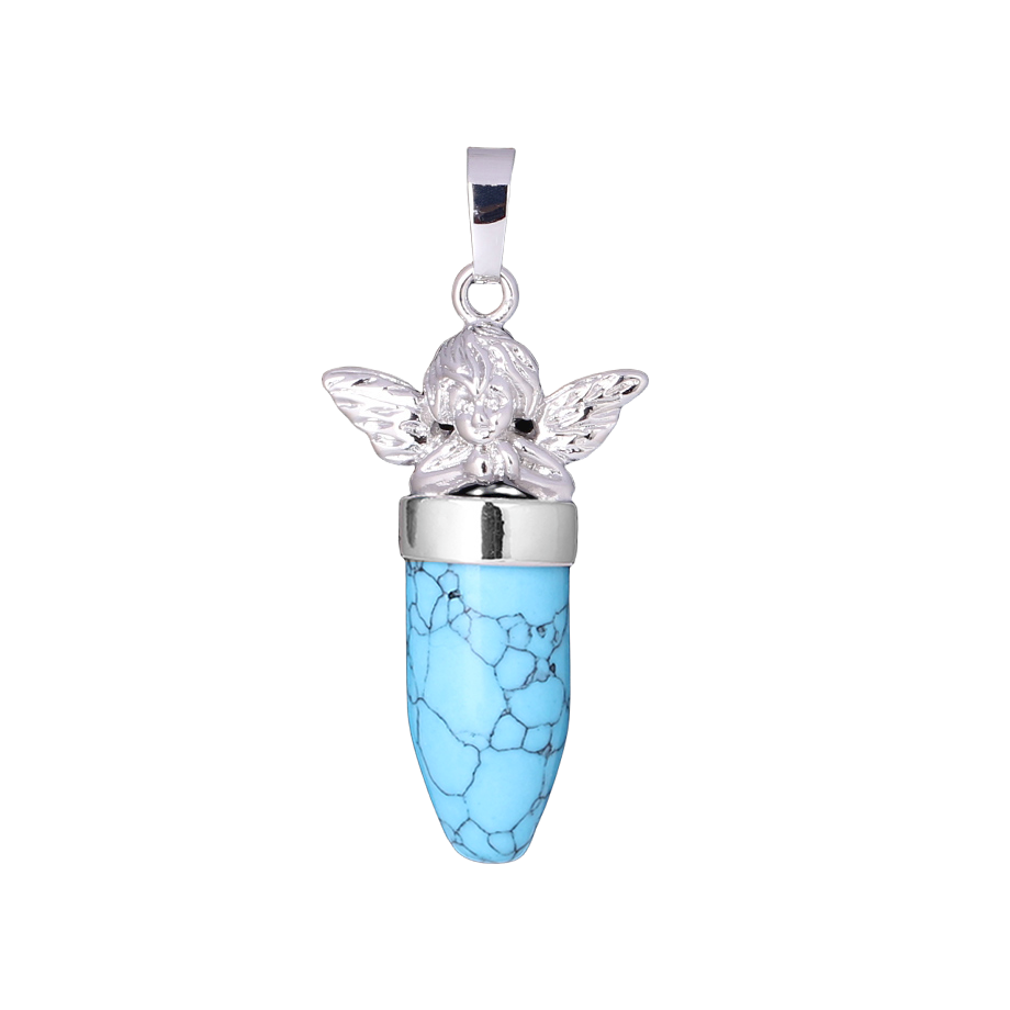 Pendentif en Turquoise "Stabilité & Empathie" - Ange