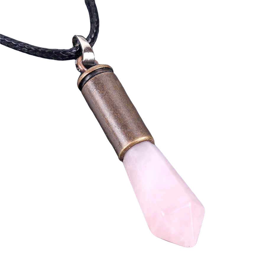Cordon et son Pendentif Guérison en Quartz rose "Amour & Confiance en soi"