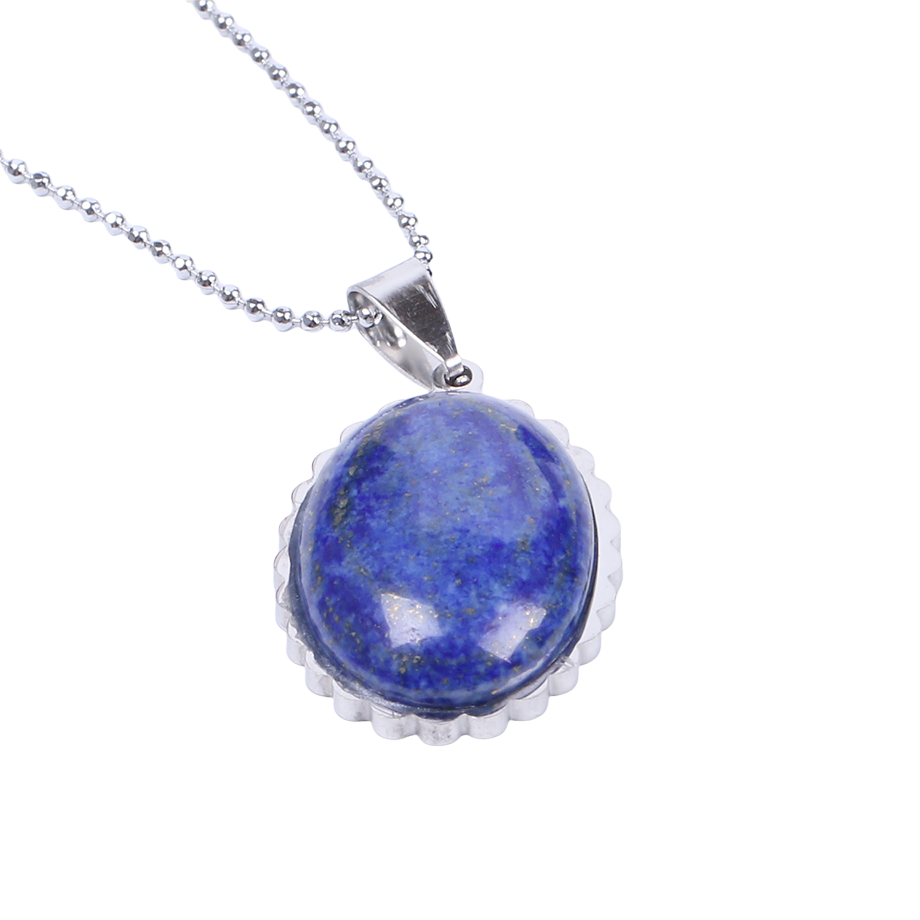 Chaîne et son Pendentif Reiki en Lapis-Lazuli "Santé & Harmonie" - Cabochon