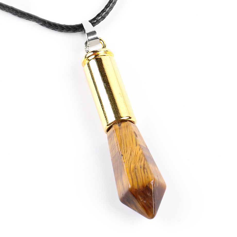 Cordon et son Pendentif Guérison en Oeil de tigre "Courage & Audace"