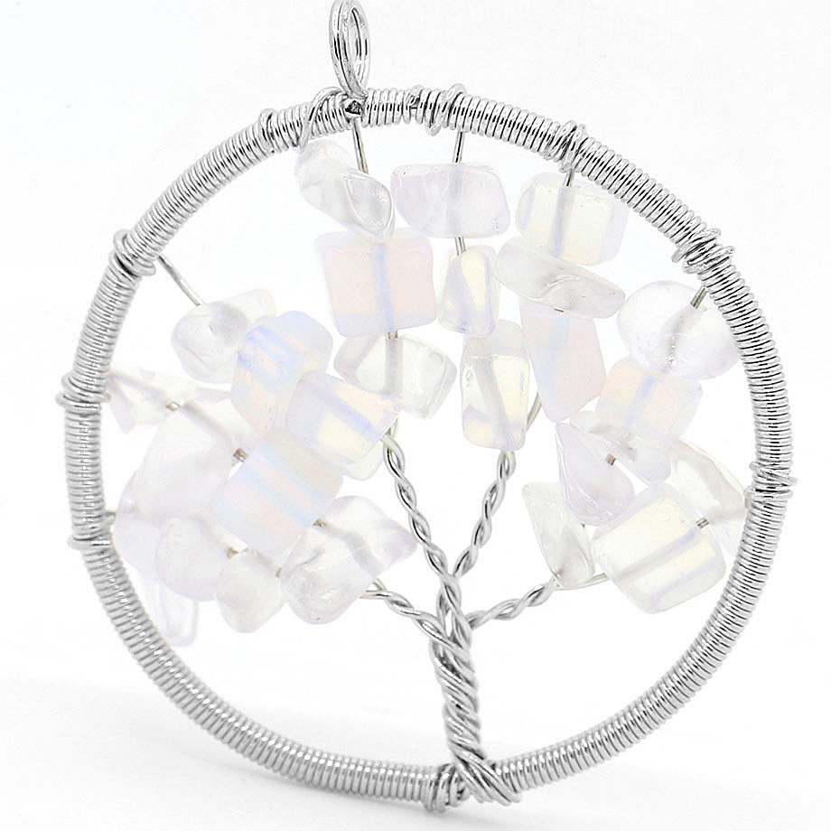 Pendentif Guérison en Opale "Créativité & Spontanéité" - Arbre de vie