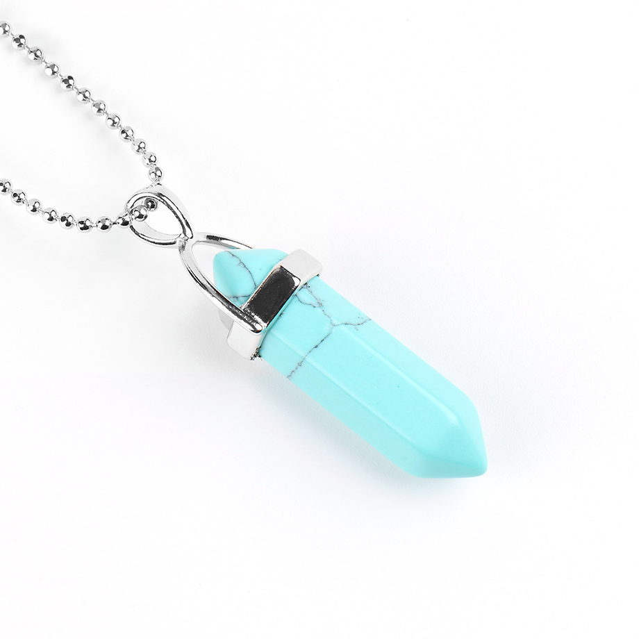 Chaîne et son Pendentif Guérison en Turquoise "Stabilité & Empathie" - Prisme