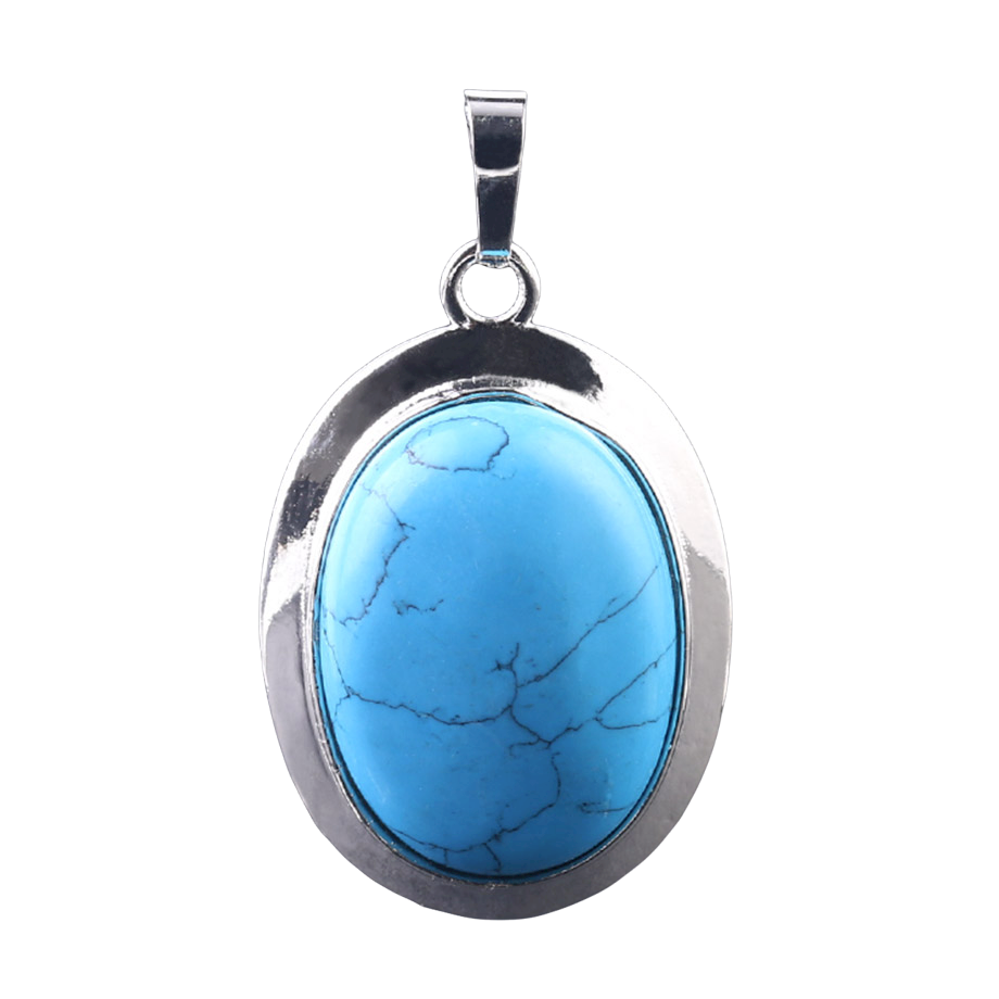Pendentif Méditation en Turquoise "Stabilité & Empathie" - Cabochon