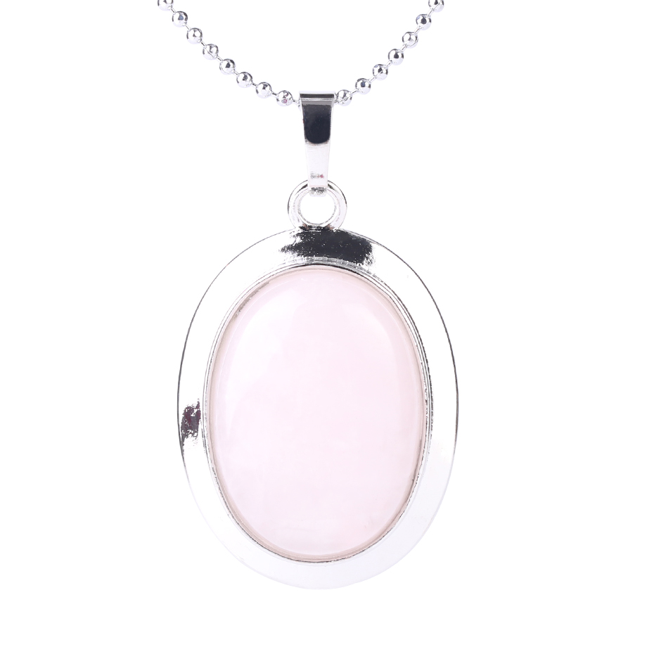 Chaîne et son Pendentif Reiki en Quartz rose "Amour & Confiance en soi"