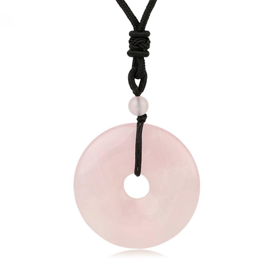 Cordon et son Pendentif Guérison en Quartz rose "Amour & Confiance en soi"