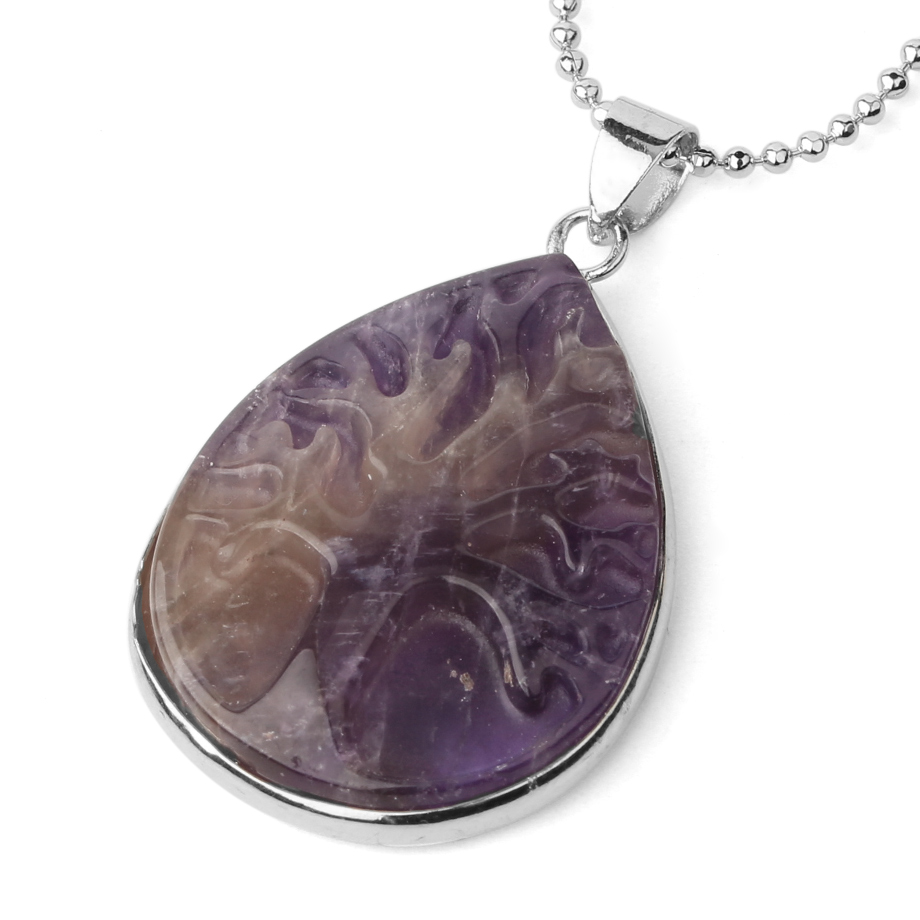 Chaîne et son Pendentif en Améthyste "Force & Sagesse" - Arbre de vie