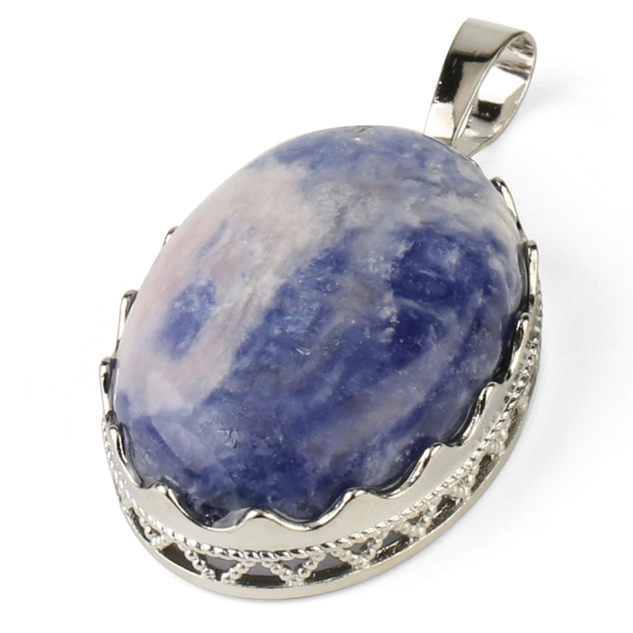 Pendentif Guérison en Sodalite "Humilité & Courage" - Cabochon