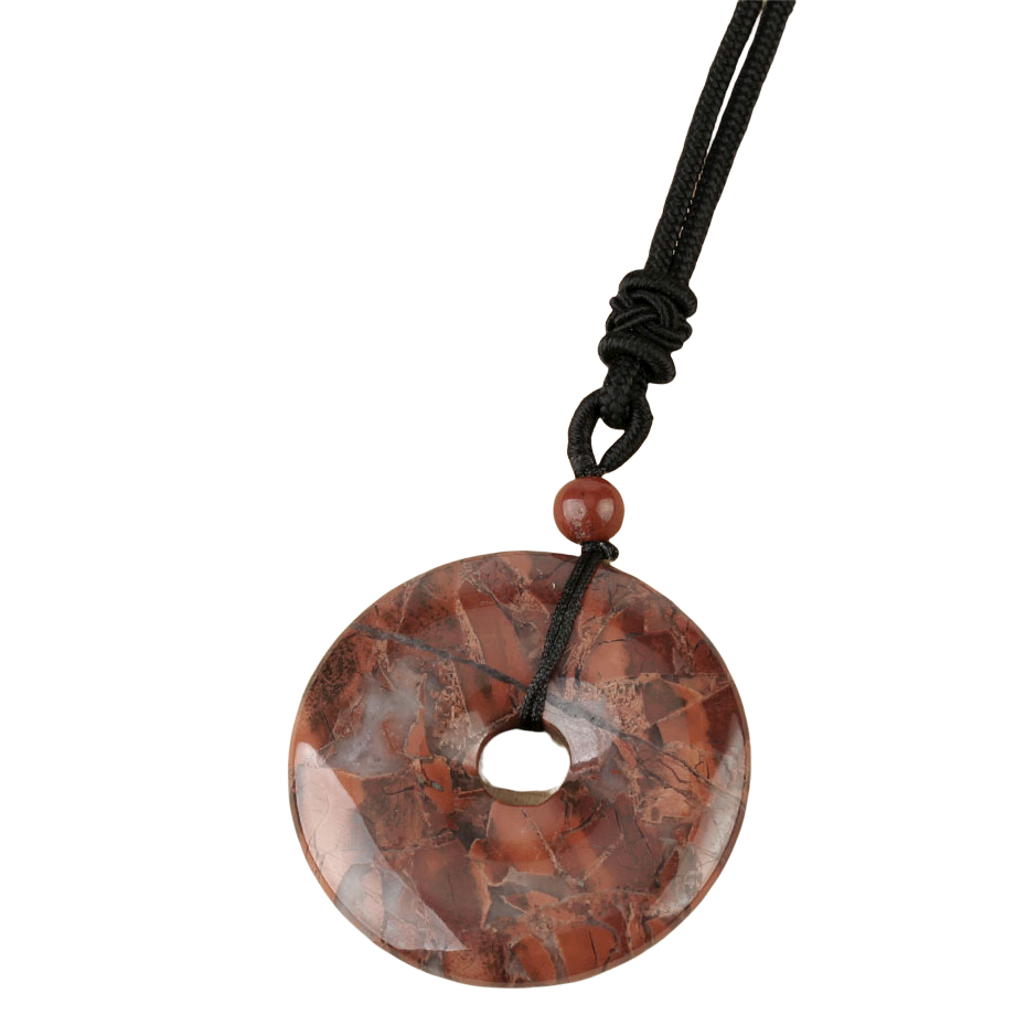 Cordon et son Pendentif Guérison en Jaspe "Épanouissement & Estime de soi"