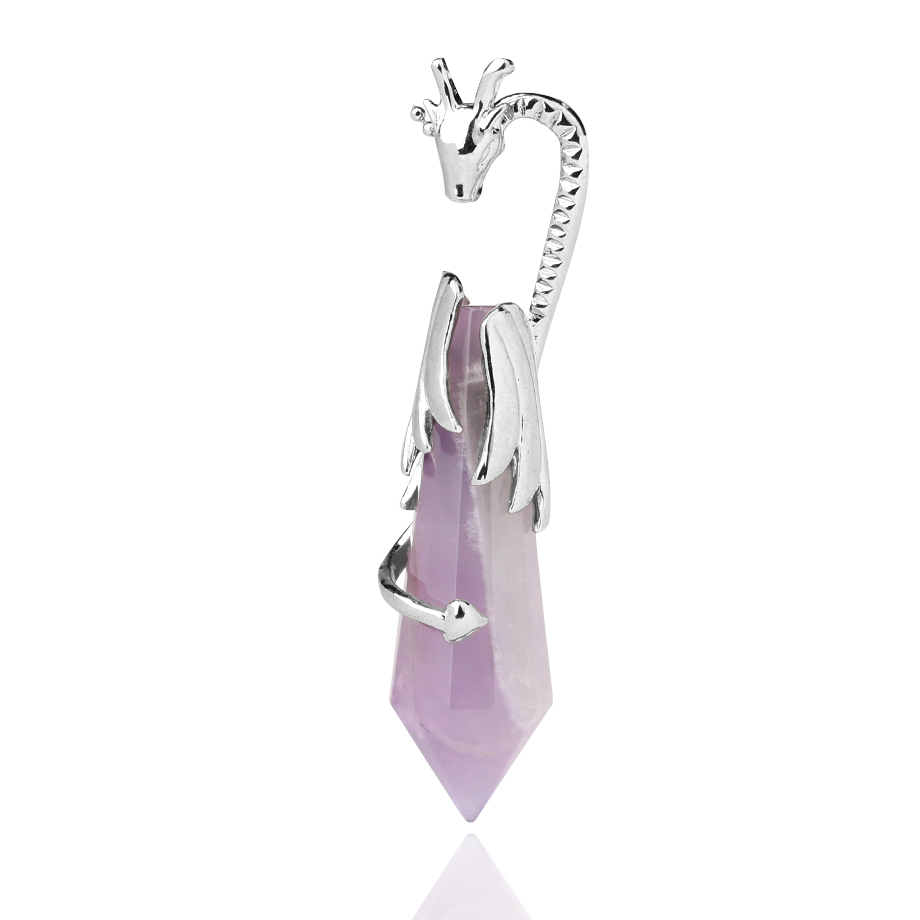 Pendentif Guérison en Améthyste "Force & Sagesse" - Dragon