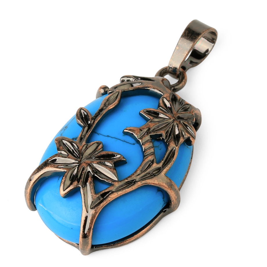 Pendentif en Turquoise "Stabilité & Empathie"