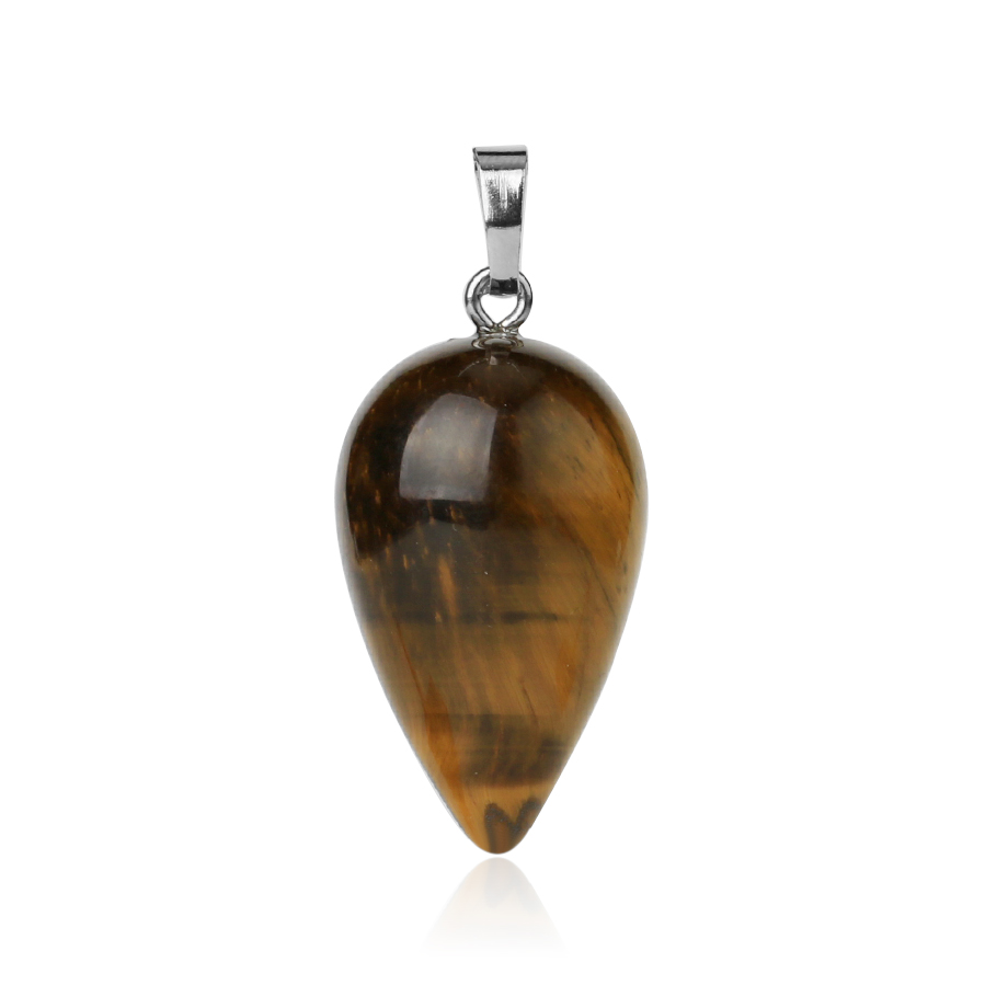 Pendentif Guérison en Oeil de tigre "Courage & Audace" - Larme