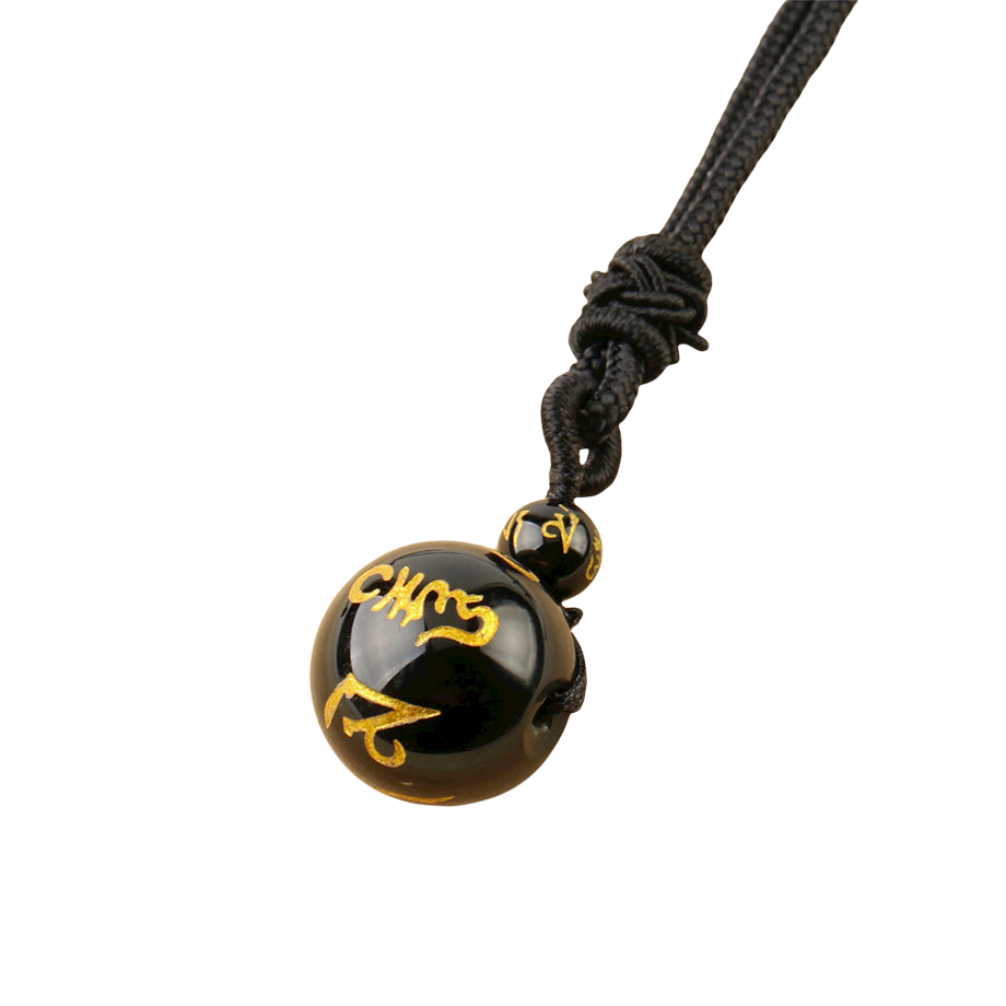 Cordon et son Pendentif Guérison en Onyx "Stabilité & Maîtrise de soi"