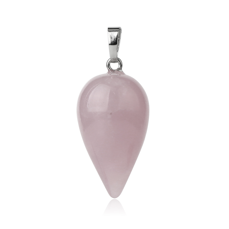 Pendentif Guérison en Quartz rose "Amour & Confiance en soi" - Larme