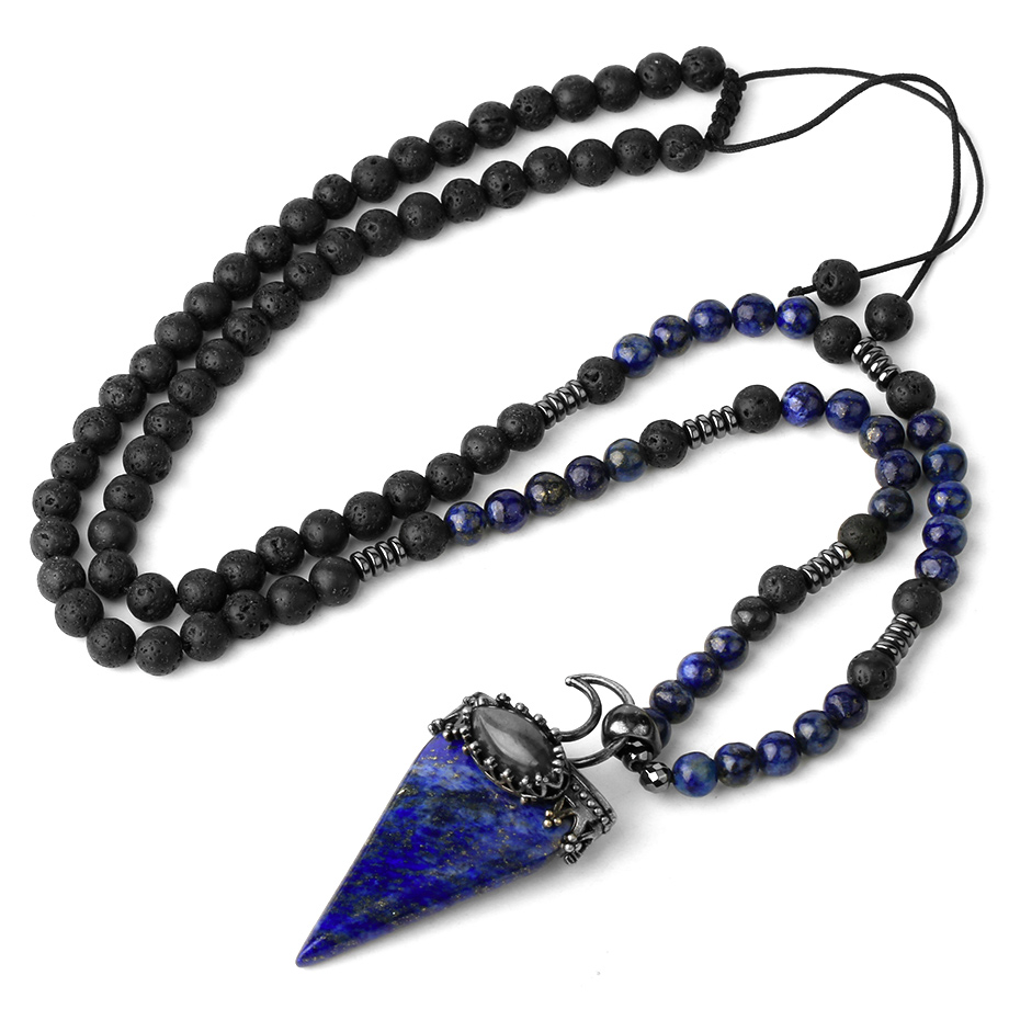 Cordon et son Pendentif en Lapis-Lazuli "Santé & Harmonie"