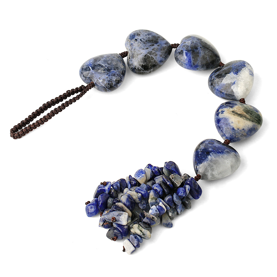 Charme Guérison en Sodalite "Humilité & Courage" - Coeur