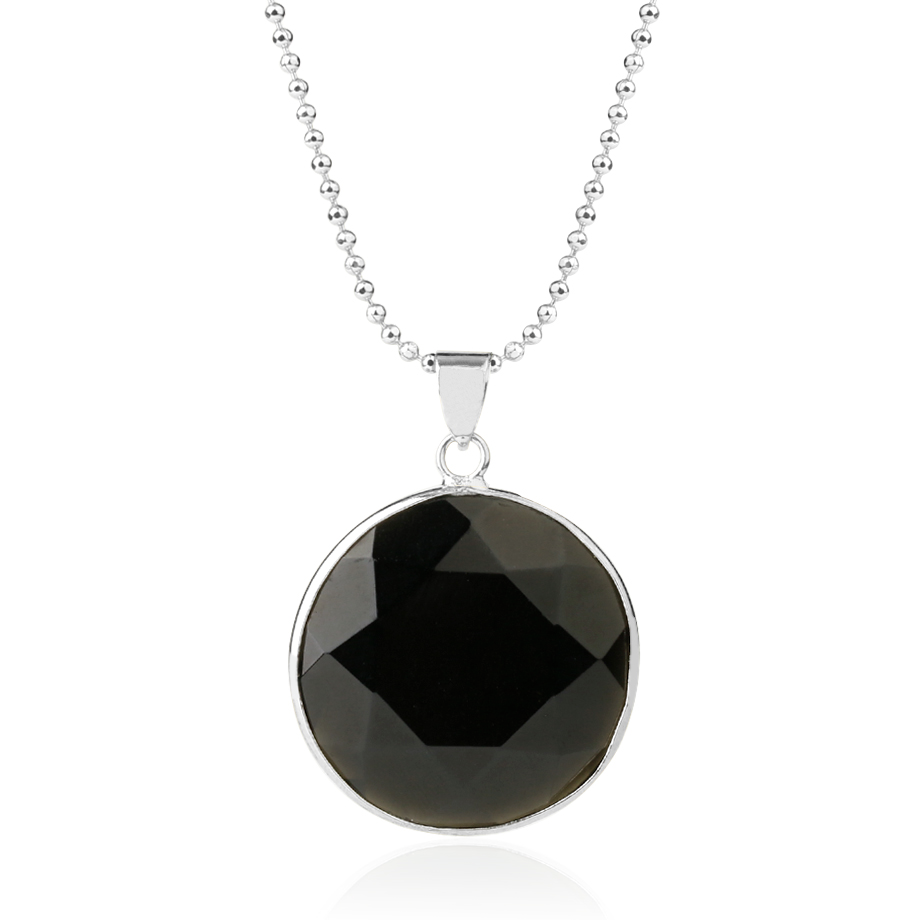 Chaîne et son Pendentif Guérison en Obsidienne "Protection & Réconfort"