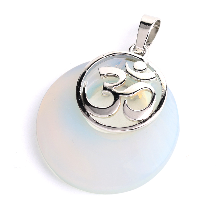 Pendentif Yoga en Opale "Créativité & Spontanéité" - Om