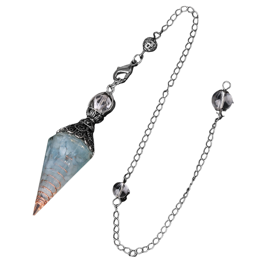 Pendule Guérison en Aigue-marine "Jeunesse & Guérison"