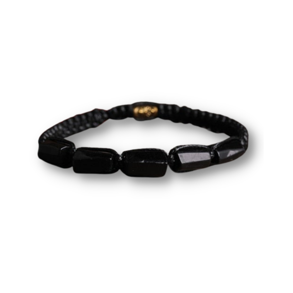 Bracelet Shamballa en Tourmaline noire "Ancrage & Conscience"