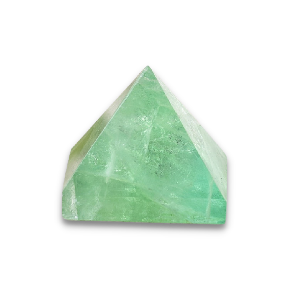 Pyramide Reiki en Fluorite verte "Clairvoyance & Force mentale"