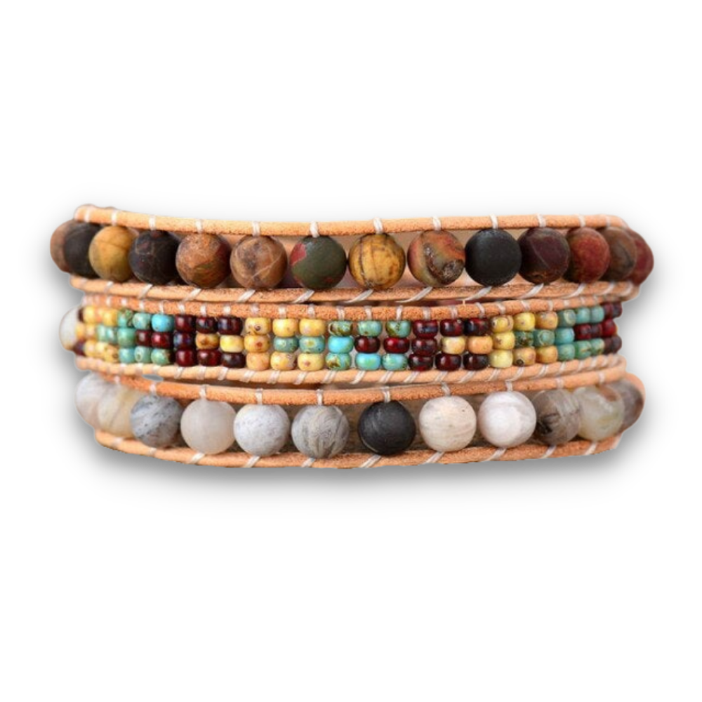 Bracelet Bohémien en Jaspe "Épanouissement & Estime de soi"