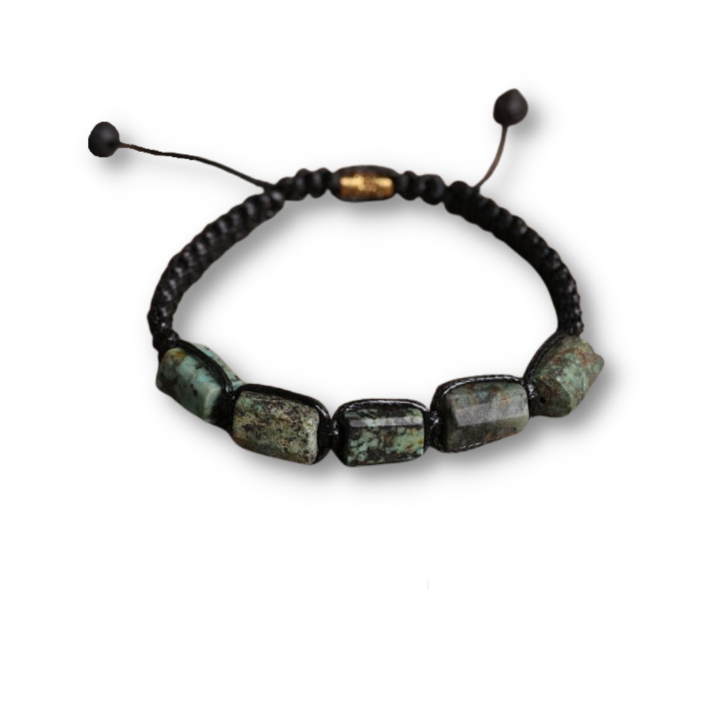Bracelet Shamballa en Turquoise africaine "Optimisme & Confiance en soi"