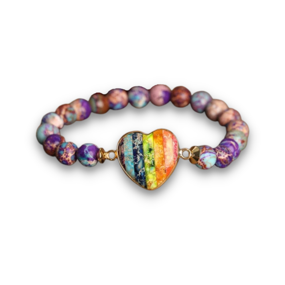 Bracelet en Jaspe "Épanouissement & Estime de soi" - Coeur