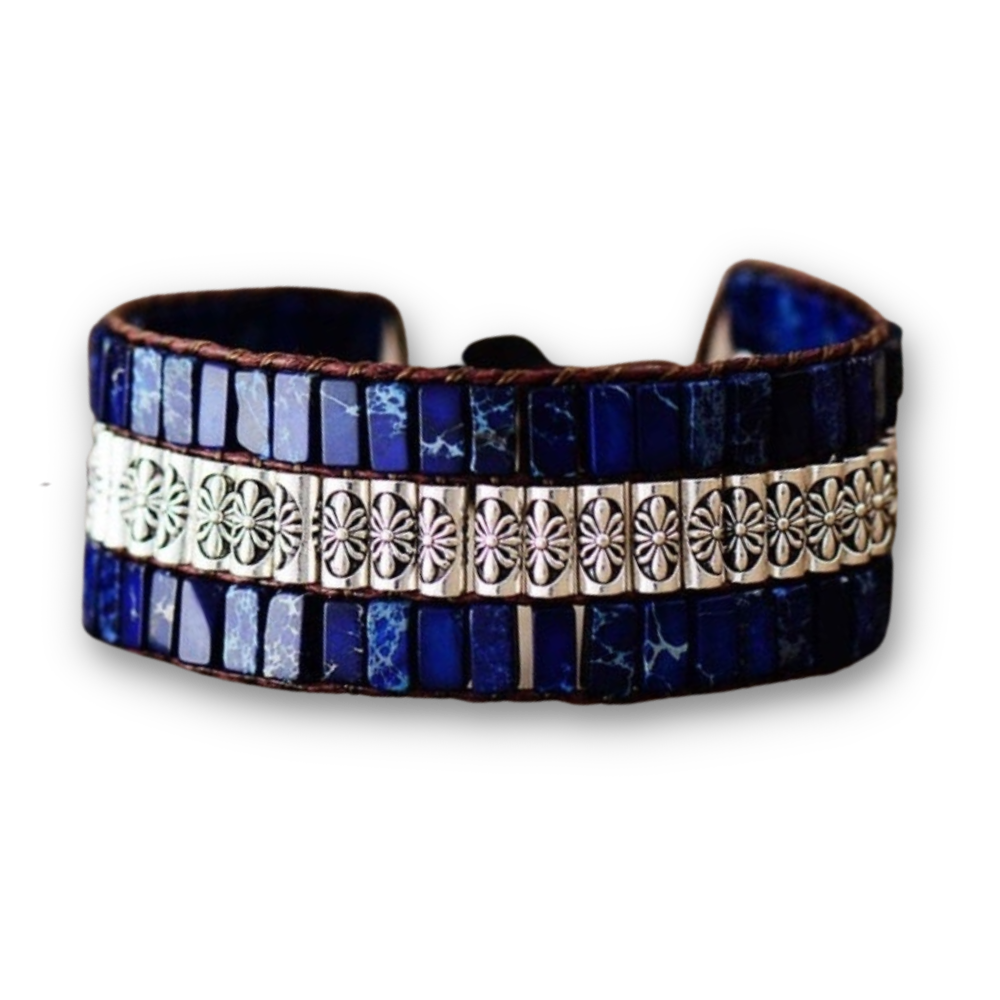 Bracelet Bohémien en Lapis Lazuli "Santé & Harmonie"