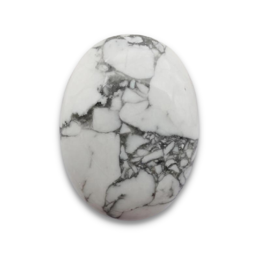 Cabochon en Turquoise blanche "Sagesse & Conscience"