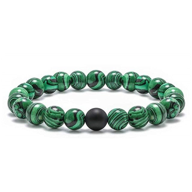 Bracelet en Malachite "Protection & Clairvoyance"