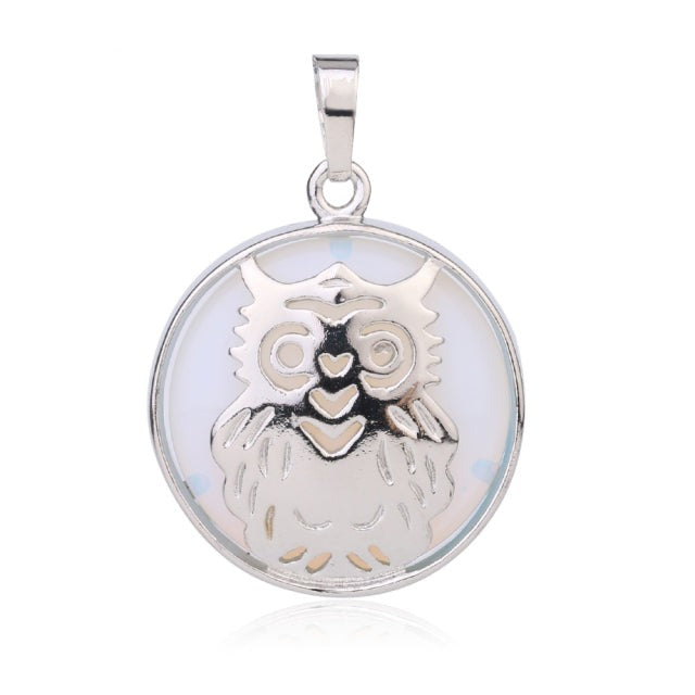 Pendentif Reiki en Opale "Créativité & Spontanéité" - Chouette