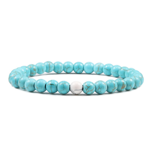 Bracelet en Turquoise bleue "Sérénité & Bien être"