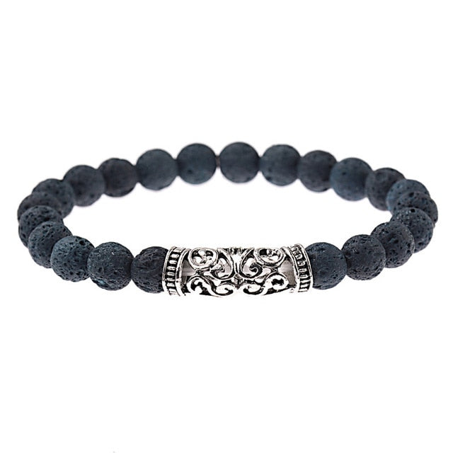 Bracelet en Pierre de lave "Ancrage & Stabilité"