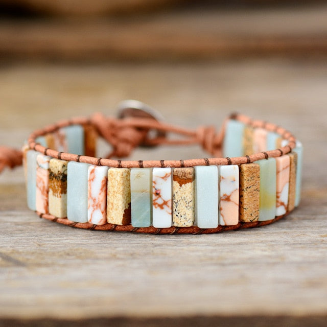 Bracelet Bohémien en Jaspe "Épanouissement & Estime de soi"