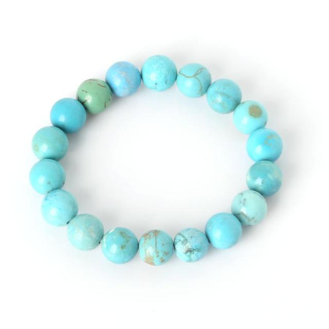 Bracelet Yoga en Turquoise bleue "Sérénité & Bien être"