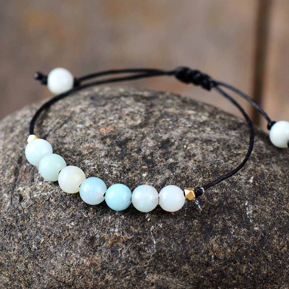 Bracelet en Amazonite "Paix & Courage"