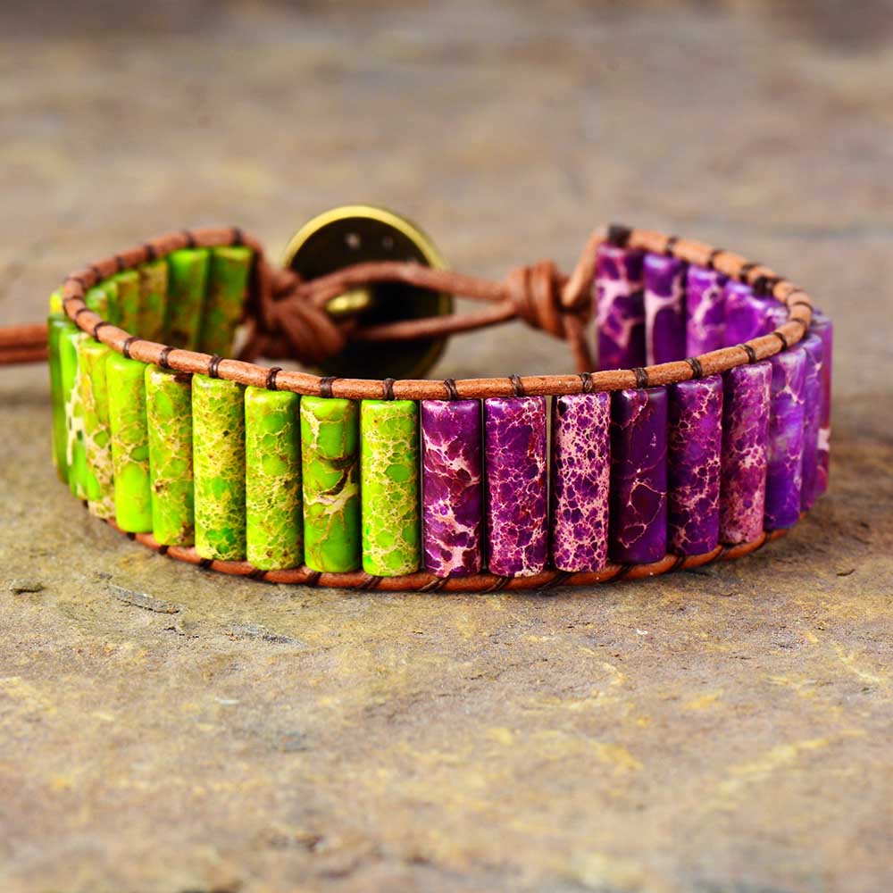 Bracelet Bohémien en Jaspe "Épanouissement & Estime de soi"