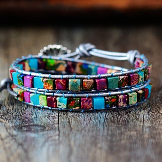 Bracelet Bohémien en Jaspe "Épanouissement & Estime de soi"