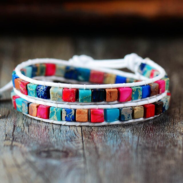 Bracelet Bohémien en Jaspe "Épanouissement & Estime de soi"